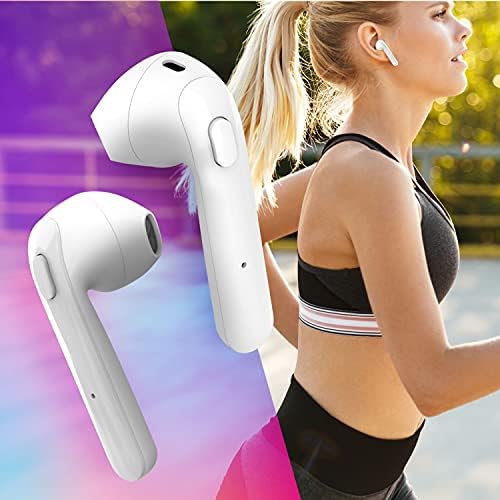 Blu Aria Pod | אוזניות אלחוטיות | אוזניות Bluetooth | 2021 | סוללה של 9 שעות | לבן